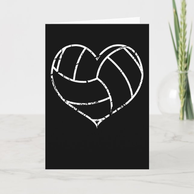 Valentinstag Volleyball Herzmuscheln Frauen Karte (Vorderseite)