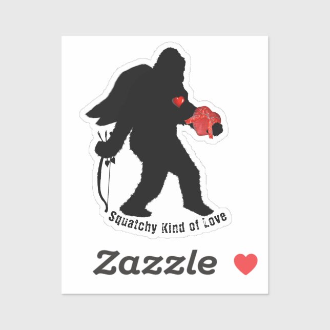 Valentinstag von Sasquatch Aufkleber (Blatt)