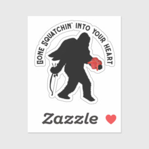 Valentinstag von Sasquatch Aufkleber