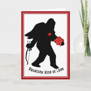 Valentinstag von Sasquatch Feiertagskarte