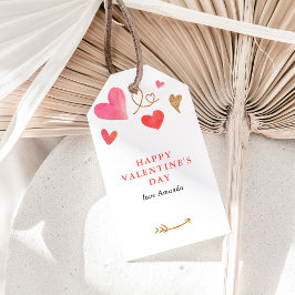 Valentinstag Wasserfarbenherz Geschenkanhänger