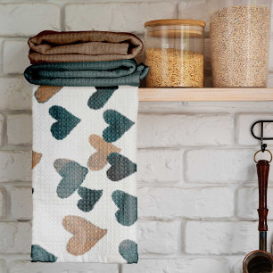 Valentinstag Wasserfarbenherzen - neutral Handtuch