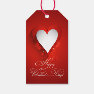 Valentinstag-Weiß-Herz Geschenkanhänger