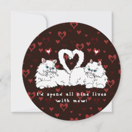 Valentinstag Weiße Persische Katzen mit Herz