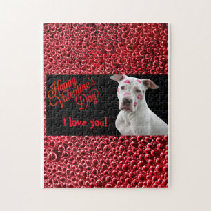 Valentinstag-Welpenliebe-Puzzle