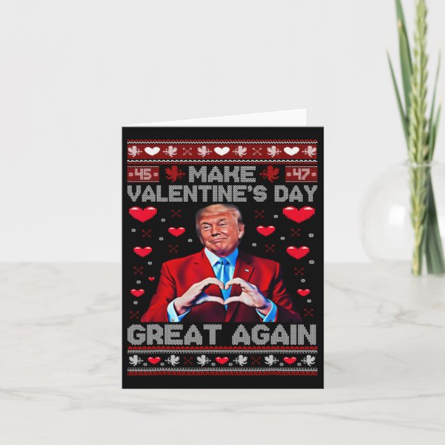 Valentinstag wieder großartig Trump Liebhaber Karte (Vorderseite)
