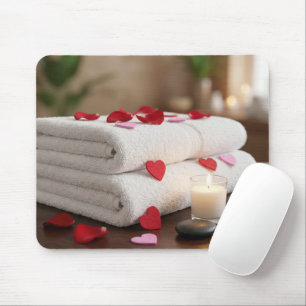 Valentinstag-Wohlfühltag mit Herzen Mousepad