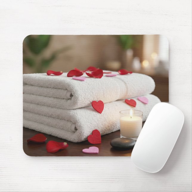 Valentinstag-Wohlfühltag mit Herzen Mousepad (Mit Mouse)