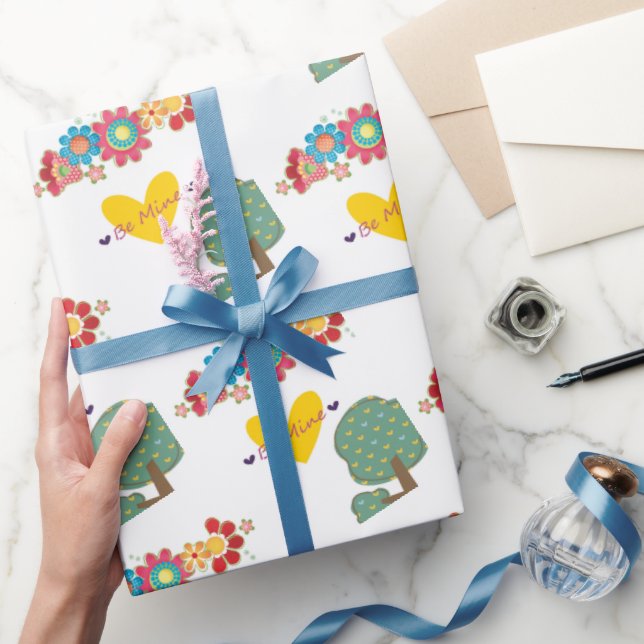 Valentinstag Wrapping Paper Be Mine Geschenkpapier (Schenken)