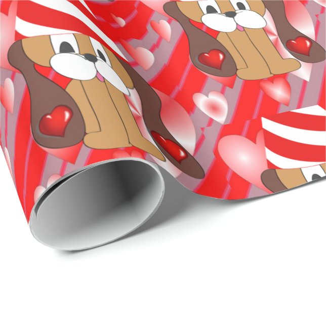 Valentinstag Wrapping Paper Geschenkpapier (Rolleneckpunkt)