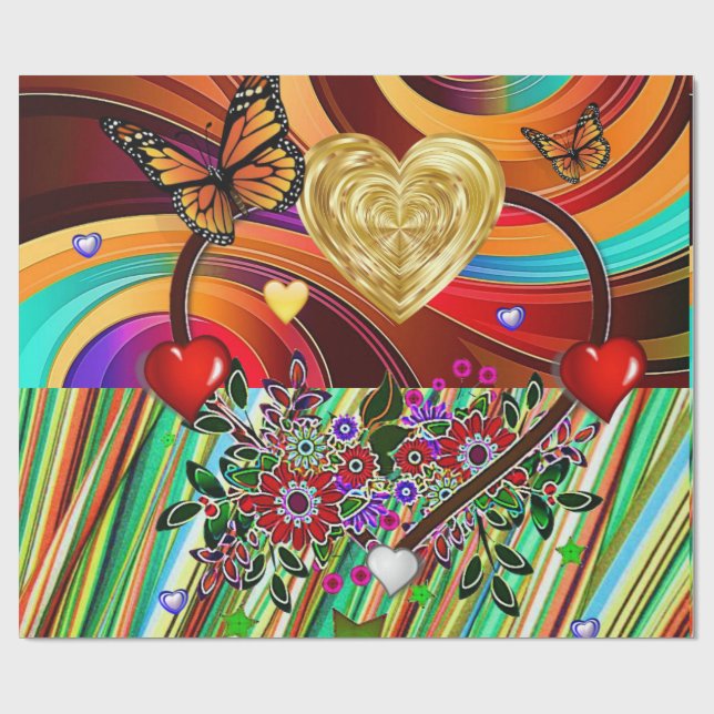 Valentinstag Wrapping Paper Geschenkpapier (Flach)