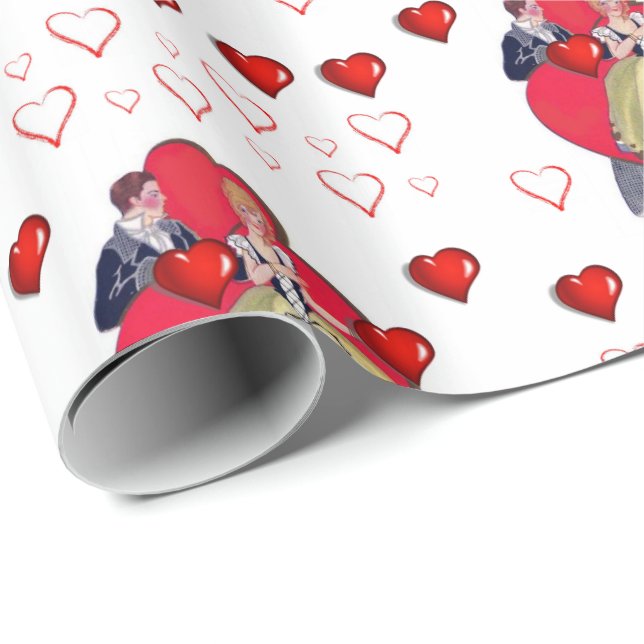Valentinstag Wrapping Paper Geschenkpapier (Rolleneckpunkt)