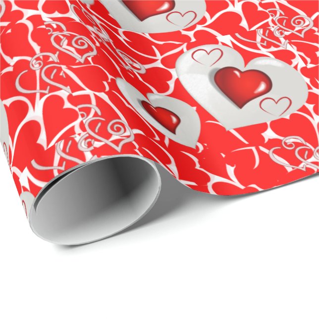 Valentinstag Wrapping Paper Geschenkpapier (Rolleneckpunkt)