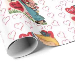 Valentinstag Wrapping Paper Vintag Geschenkpapier