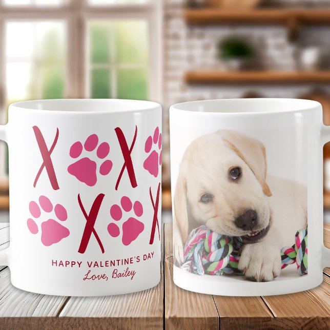 Valentinstag XOXO Niedliche Haustiere Welpen Foto Kaffeetasse (Von Creator hochgeladen)