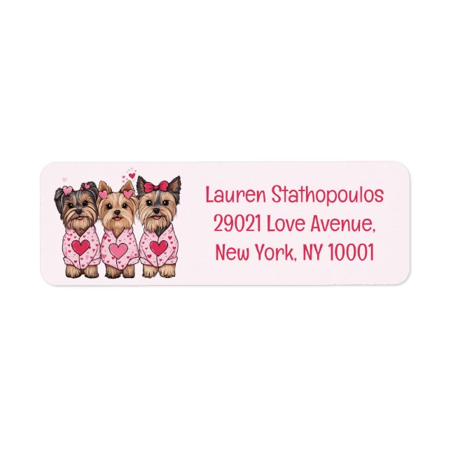 Valentinstag Yorkie Dogs (Vorne)