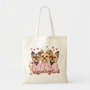 Valentinstag Yorkie Dogs Tragetasche