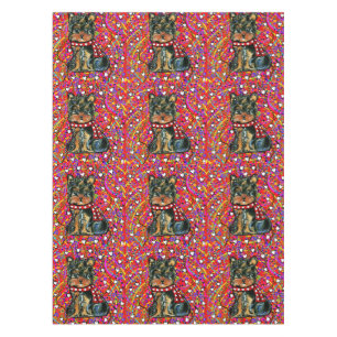 Valentinstag Yorkie Poo Tischdecke