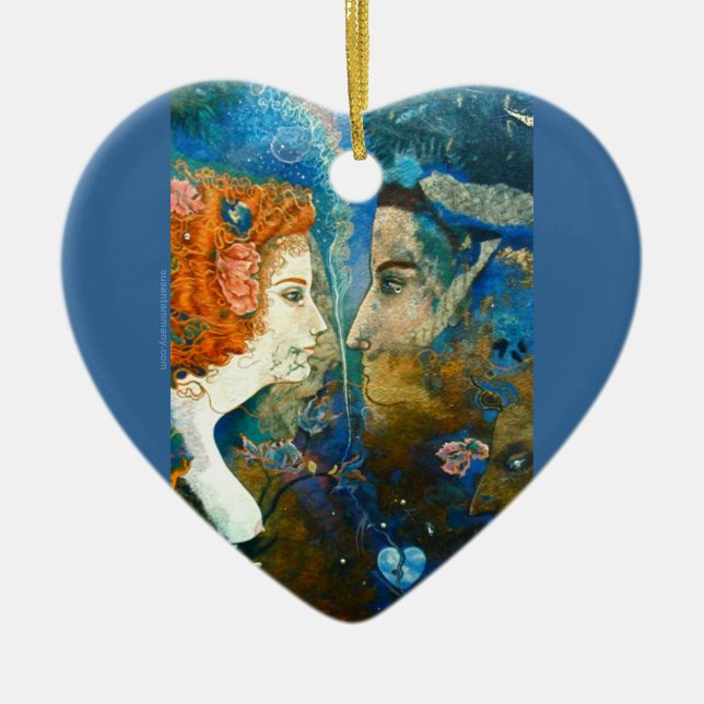 Valentinstag-Zeichen Keramikornament (Vorne)