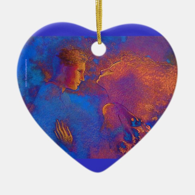 Valentinstag-Zeichen Keramikornament (Vorne)