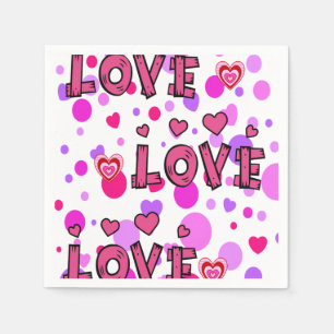 Valentinstag Zeitung Napkins, Liebe Serviette