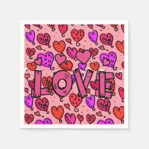 Valentinstag Zeitung Napkins, Liebe Serviette