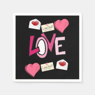 Valentinstag Zeitung Napkins Serviette
