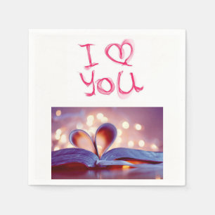 Valentinstag Zeitung Napkins Serviette