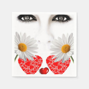 Valentinstag Zeitung Napkins Serviette