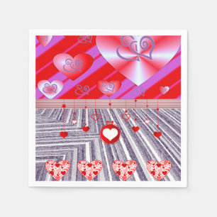 Valentinstag Zeitung Napkins Serviette