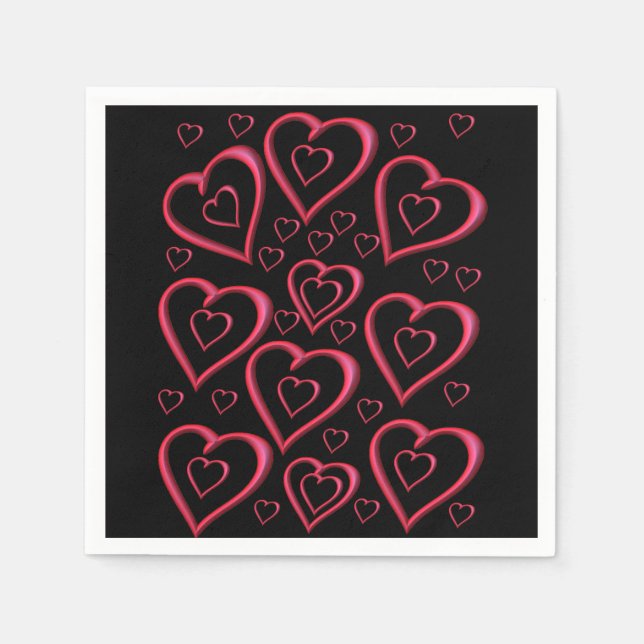 Valentinstag Zeitung Napkins Serviette (Vorderseite)