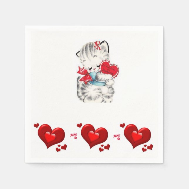 Valentinstag Zeitung Napkins Serviette (Vorderseite)