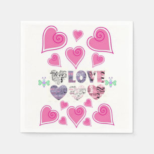 Valentinstag Zeitung Napkins Serviette