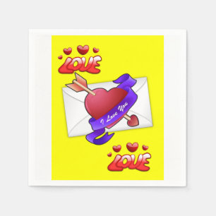 Valentinstag Zeitung Napkins Serviette
