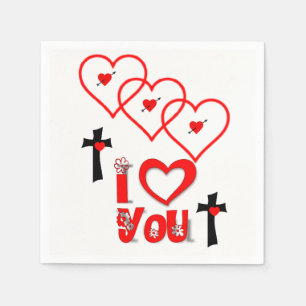 Valentinstag Zeitung Napkins Serviette