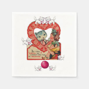 Valentinstag Zeitung Napkins Serviette