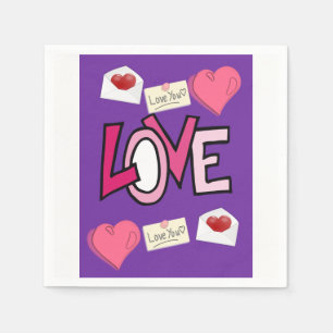 Valentinstag Zeitung Napkins Serviette
