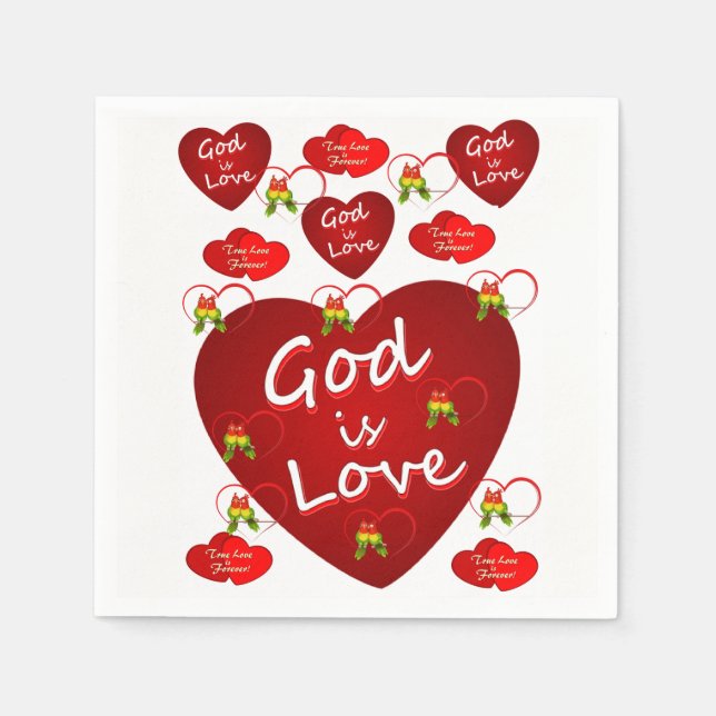 Valentinstag Zeitung Napkins Serviette (Vorderseite)