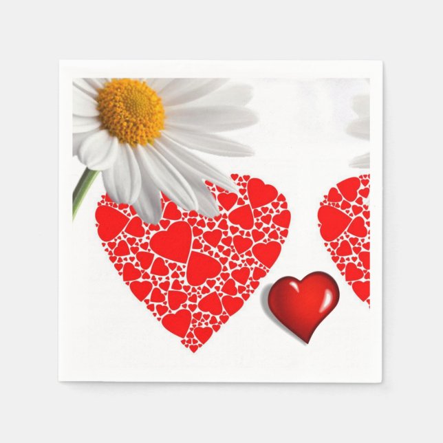Valentinstag Zeitung Napkins Serviette (Vorderseite)