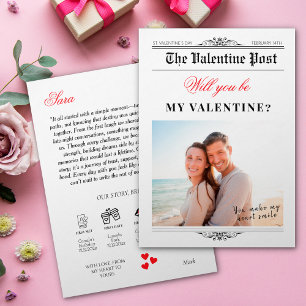Valentinstag Zeitung Zeitleiste Unsere Liebe Einladung