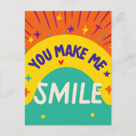 Valentinstag Zitat "Du bringst mich zum Lächeln" Feiertagspostkarte