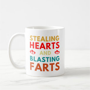 Valentinstag zum Stehlen von Herz und Furz Kaffeetasse
