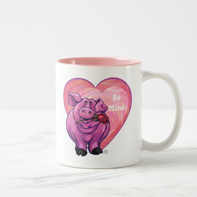 Valentinstag Zweifarbige Tasse (Rechts)