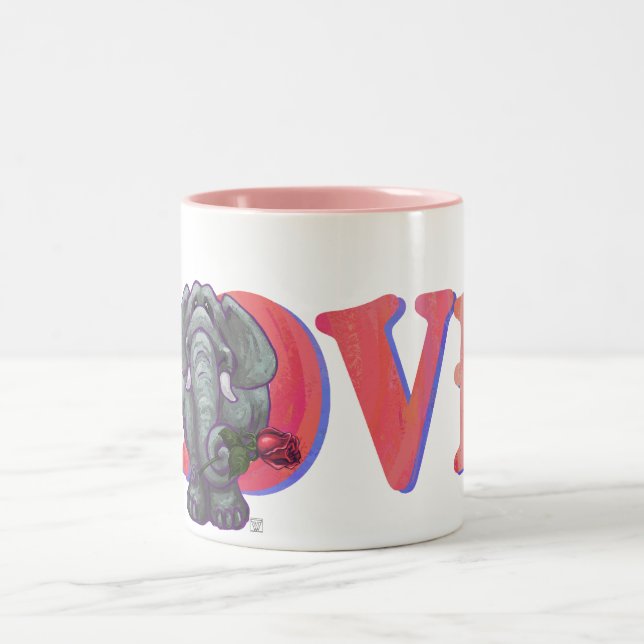Valentinstag Zweifarbige Tasse (Mittel)