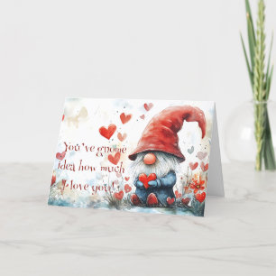 Valentinstag-Zwergen-Grußkarte Feiertagskarte