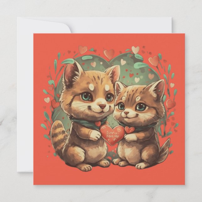 Valentinstage in Liebe Einladung (Vorderseite)