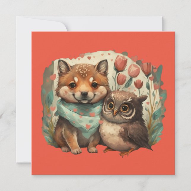 Valentinstage in Liebe Einladung (Vorderseite)