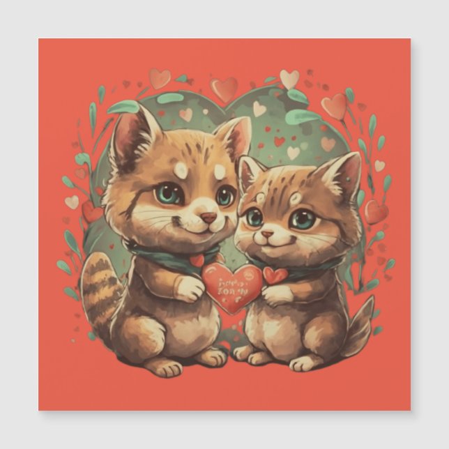 Valentinstage in Liebe Magneteinladung (Vorderseite)