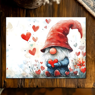 Valentinstags-Gnom Feiertagspostkarte