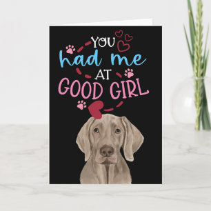 Valentinstagsgrüße von Ihrem Weimaraner Feiertagskarte